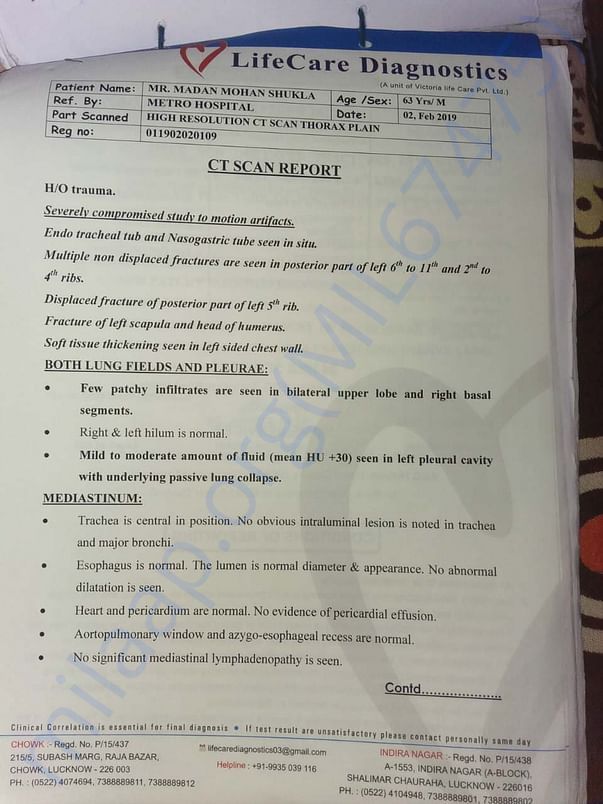 CT scan report