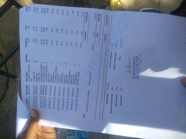 Total hospital Bill