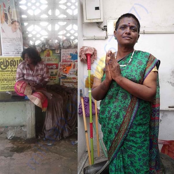 Lakshmi srinivas Amma have been rescued from begging on 3rd March