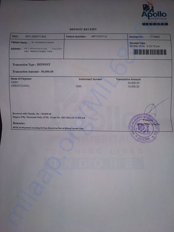 Medical bill.