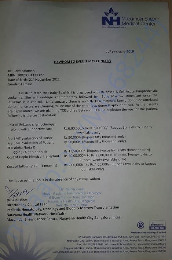 Estimation letter