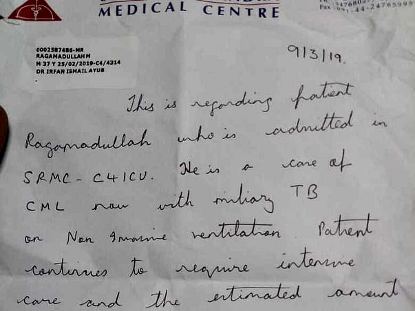 Help Ragamadullah Fight CML (Cancer) and TB