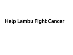 Help Lambu Fight Cancer