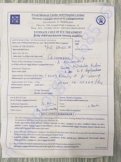 Estimate cost for Treatment-2