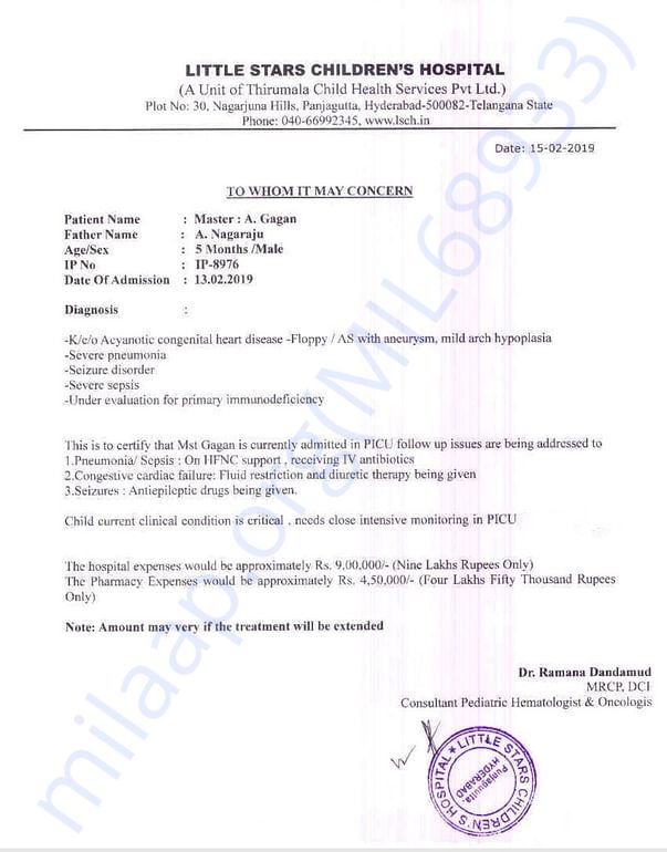 Estimation letter