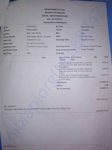 medical bill