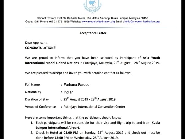 Help Me To Represent My Nation In AYIMUN
