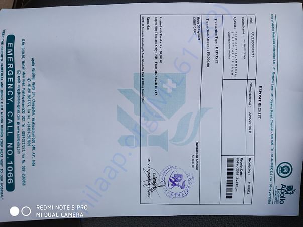 Paid hospital bill