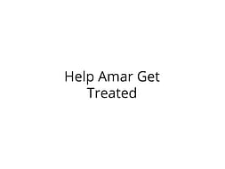 Help Amar Undergo Kidney Transplant