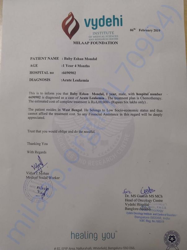 Estimation letter