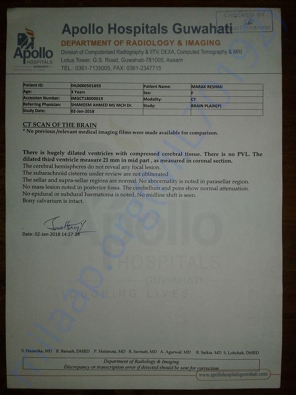 CT SCAN REPORT