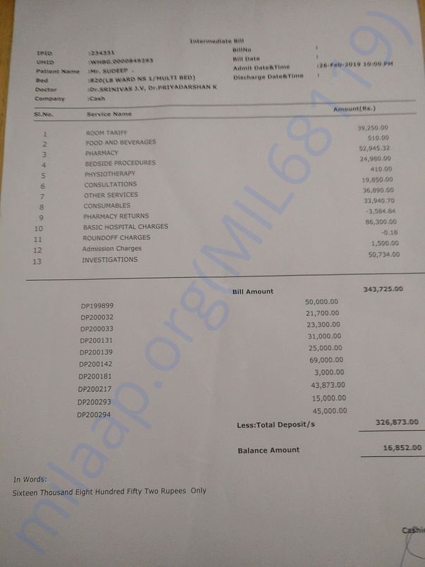 Medical bills