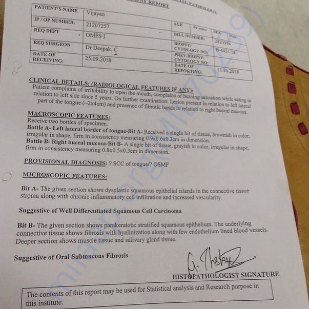 ITS A PROOF THAT IS TAKEN FROM THE BLOOD OF K.VIJAYAN
