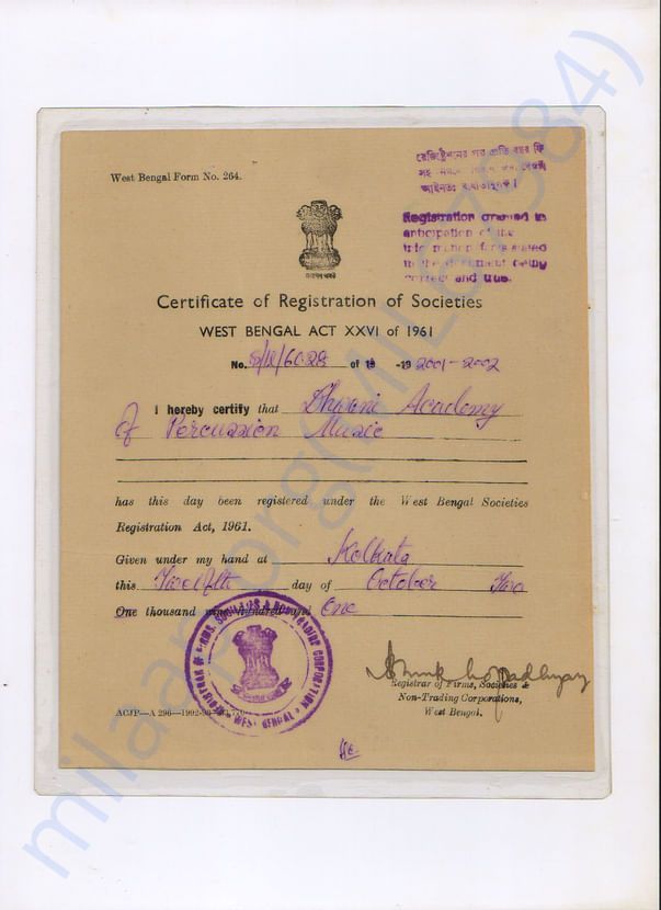 Registration of Societies
