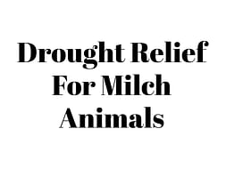Drought Relief For Milch Animals