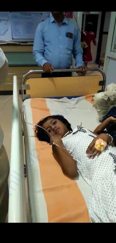 Baby Nisarga taking monthly treatment