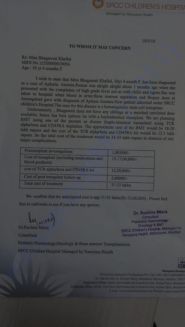 Estimation letter