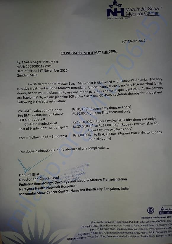 Estimation letter