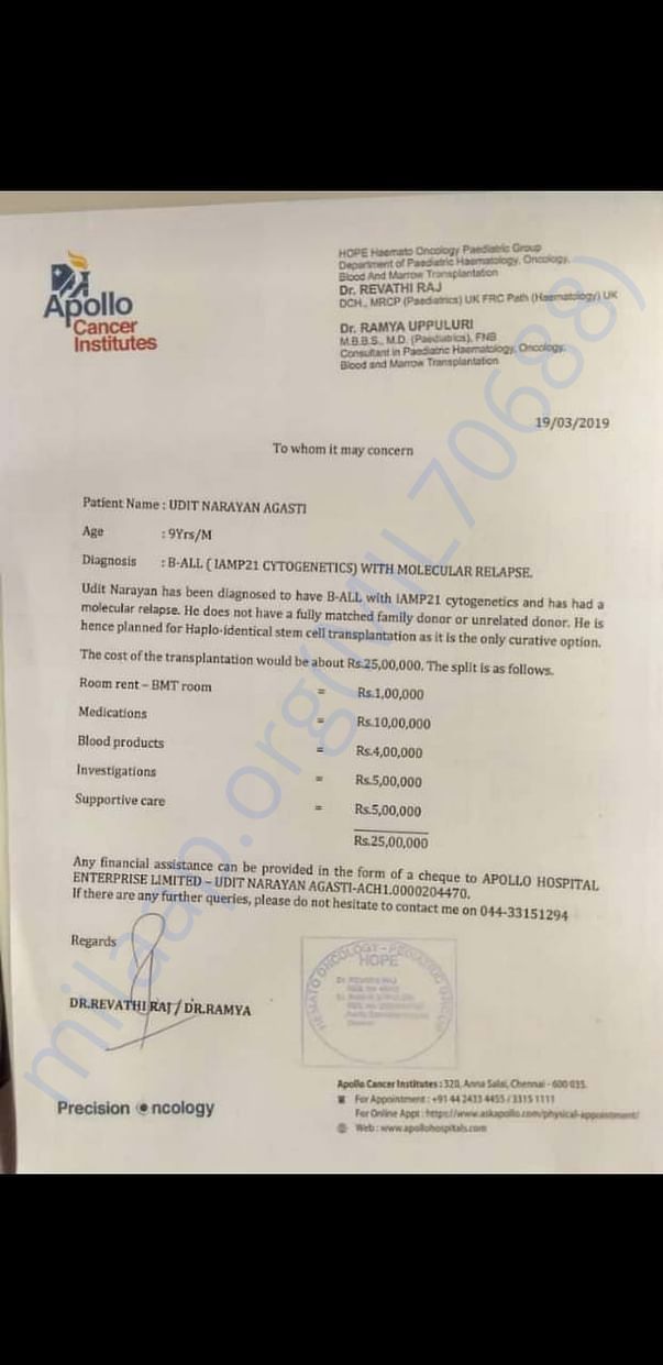 Estimate letter