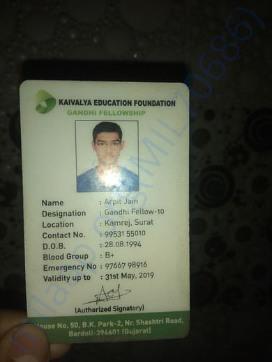 I am a Gandhi fellow and works in rural area of surat