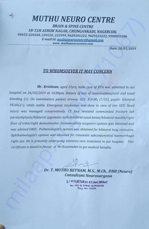 Doctor certificate