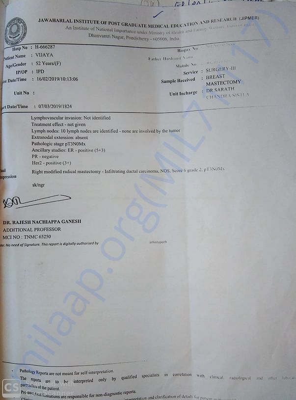 Biopsy report