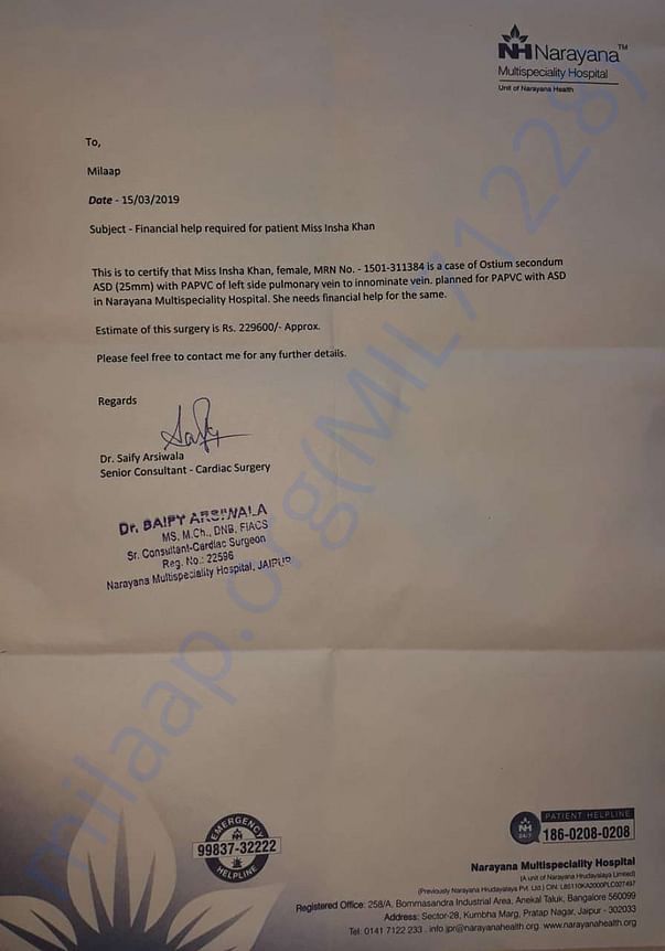 Estimation letter