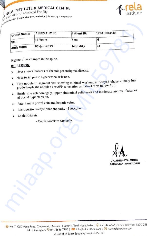 CT scan report 2