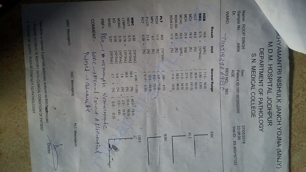 Diagnosed report