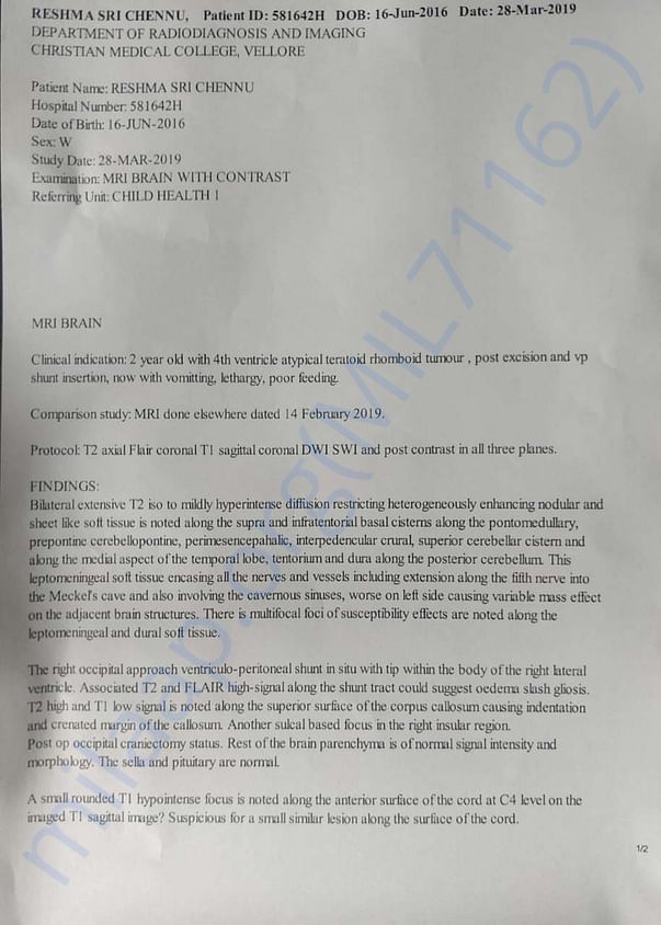 CMC MRI Report