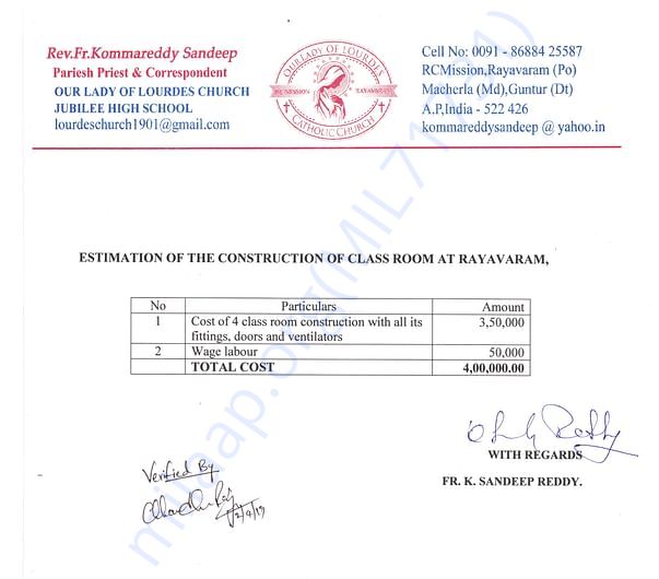 VERIFIED ESTIMATION COST OF CONSTRUCTION