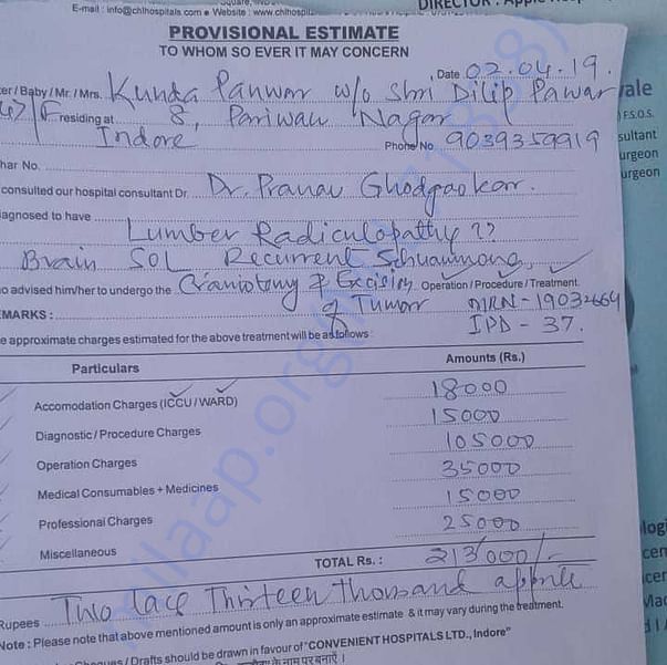 Estimation Letter