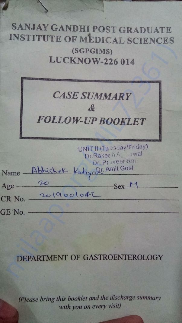 Patient booklet sgpgi Lucknow
