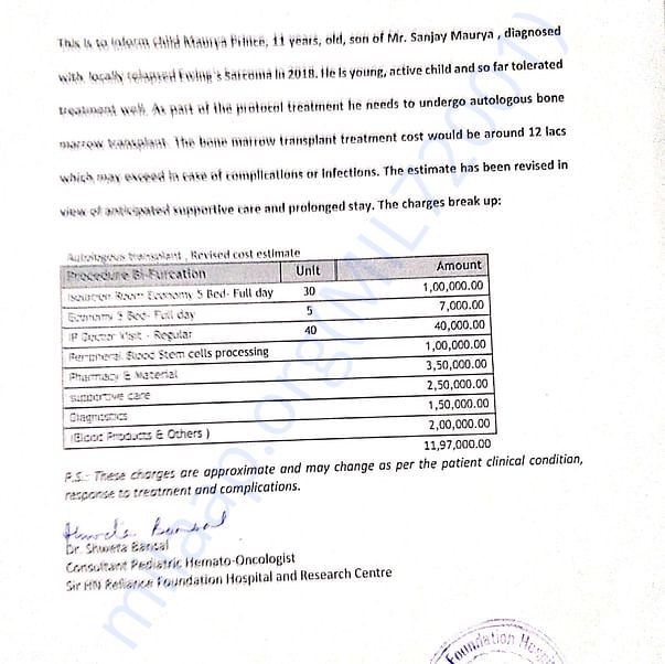 Estimation Letter