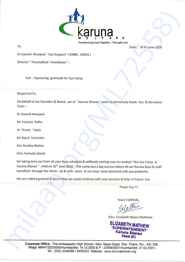 Letter of Gratitude