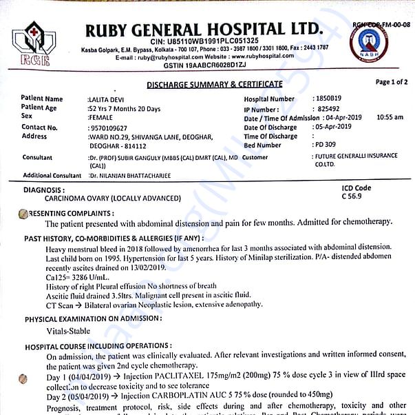 Admission letter