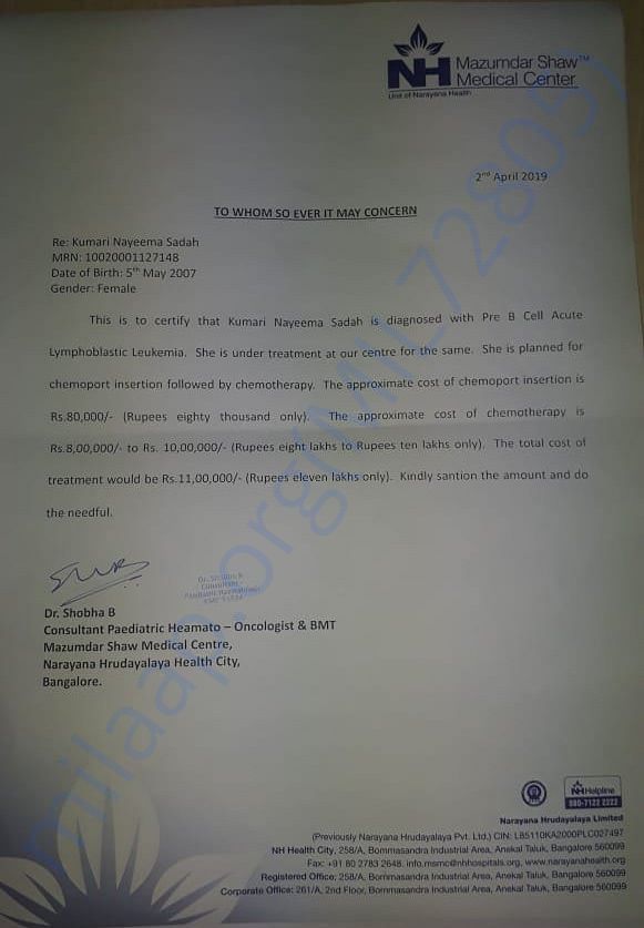 Estimation letter