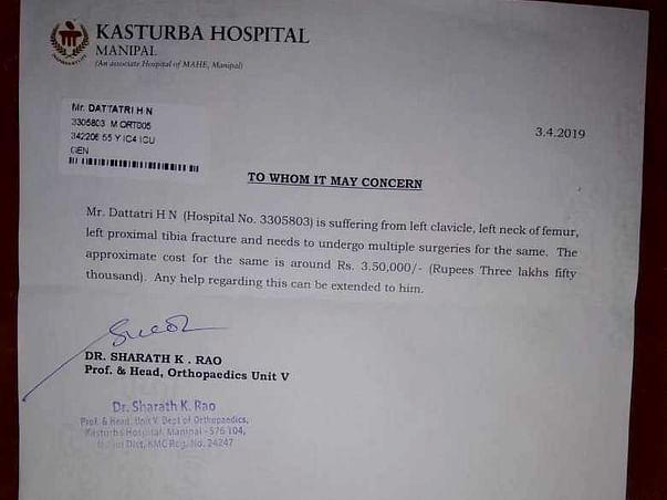 Help Dattatri Survive The Accident