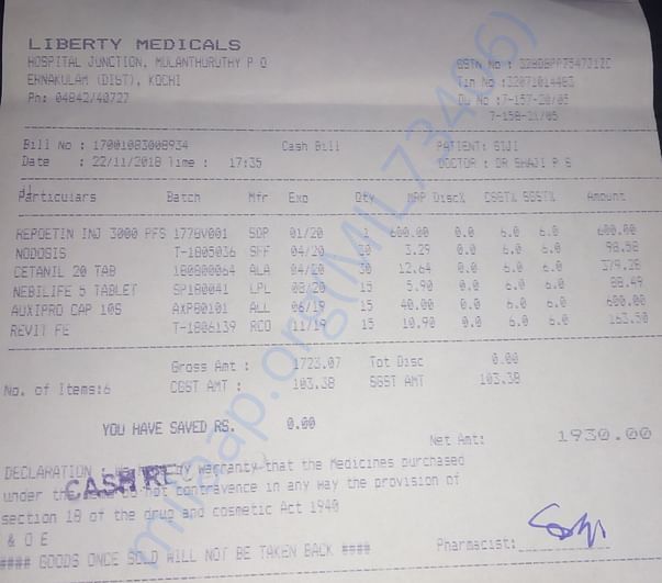 MEDICINE BILL