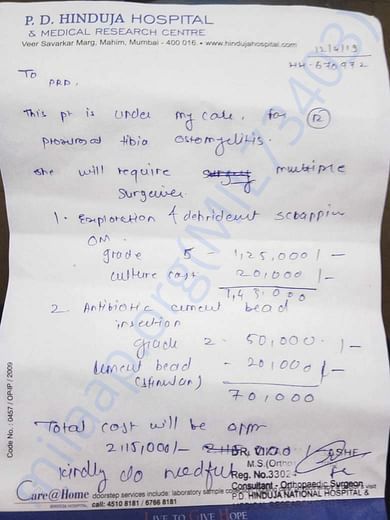 Doctors letter