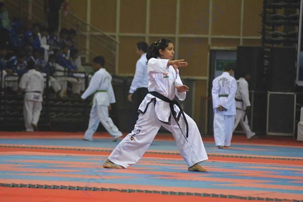 Performing Individual pattern at National championship, Delhi