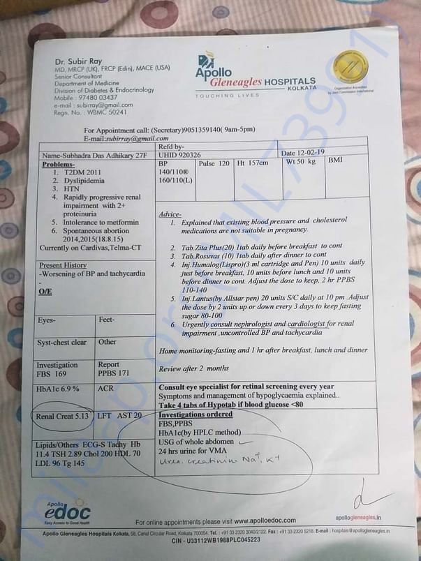 Hospital report.