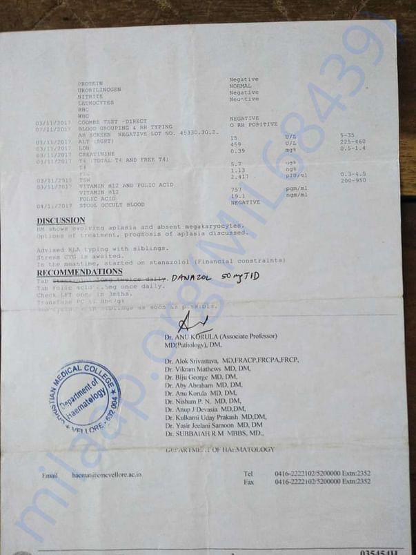 Medical Report 2 - Nov 2017