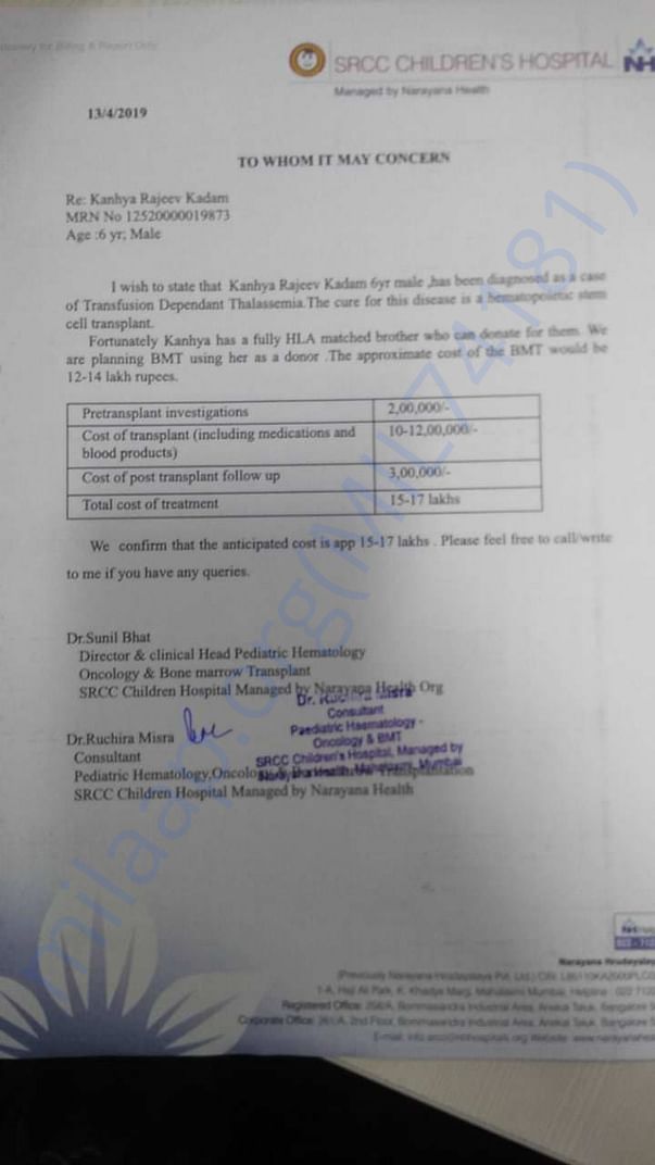 Estimation letter