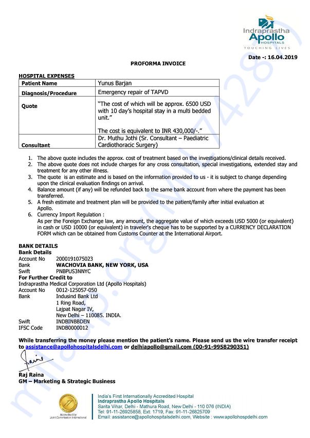 Estimation Letter