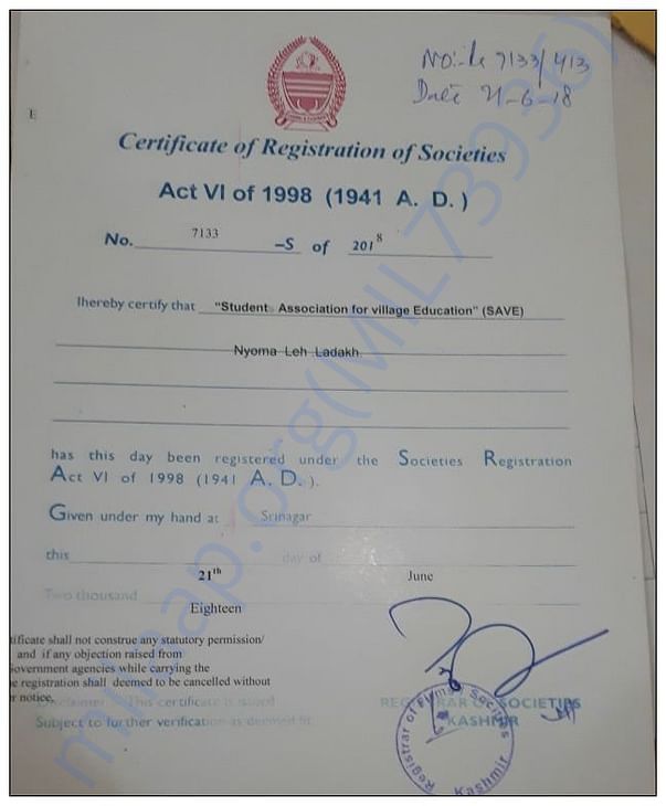 SAVE Society Registration