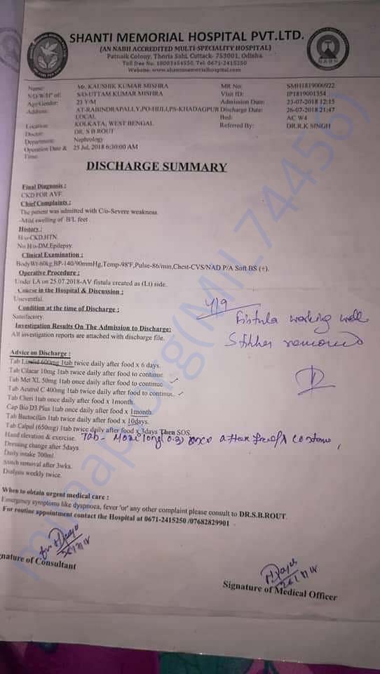 This is a document of kaushik Kumar