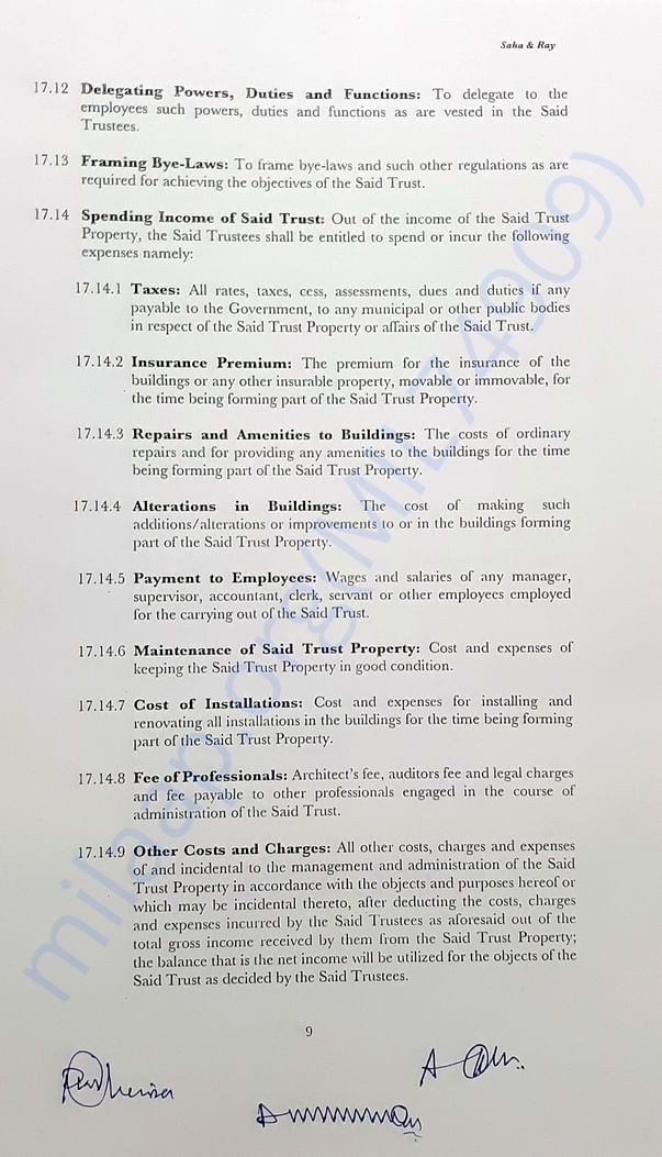 Trust deed page 09