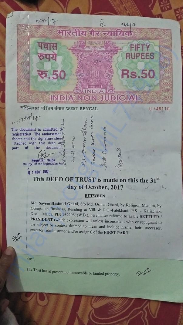 Registration Deed