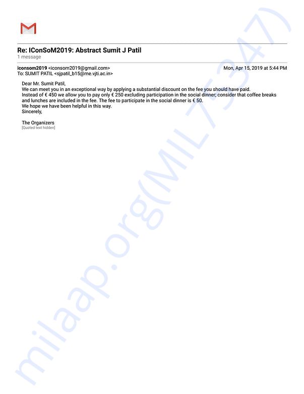 Estimation Letter
